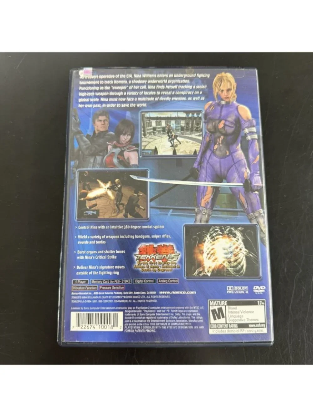 Death by Degrees PlayStation 2 PS2 CIB Complete With Tekken 5 Demo And Manual - Picture 2 of 4